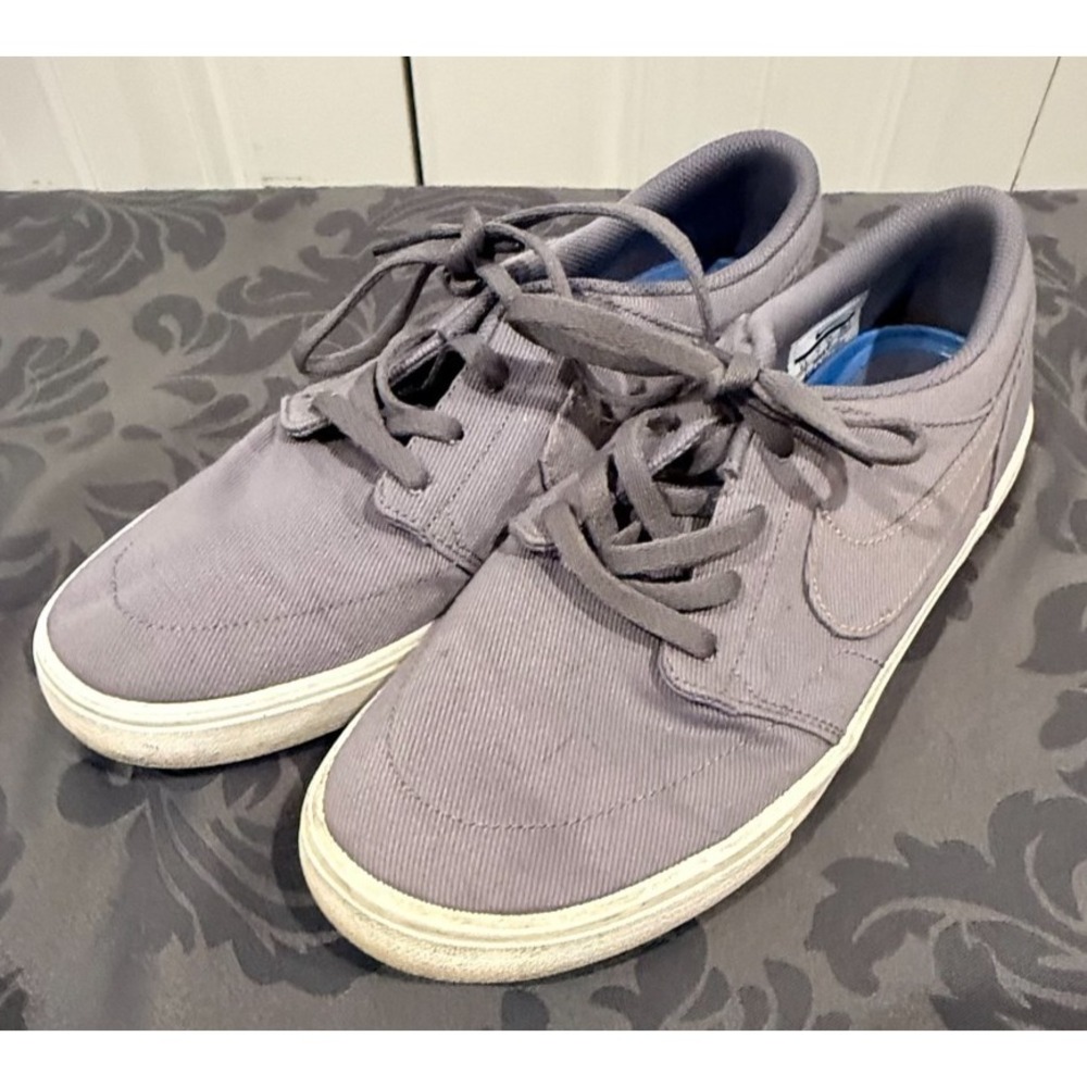 Nike SB Portmore Solarsoft Gray Skate Shoes Sneakers 9.5 Men's Low Top Retro